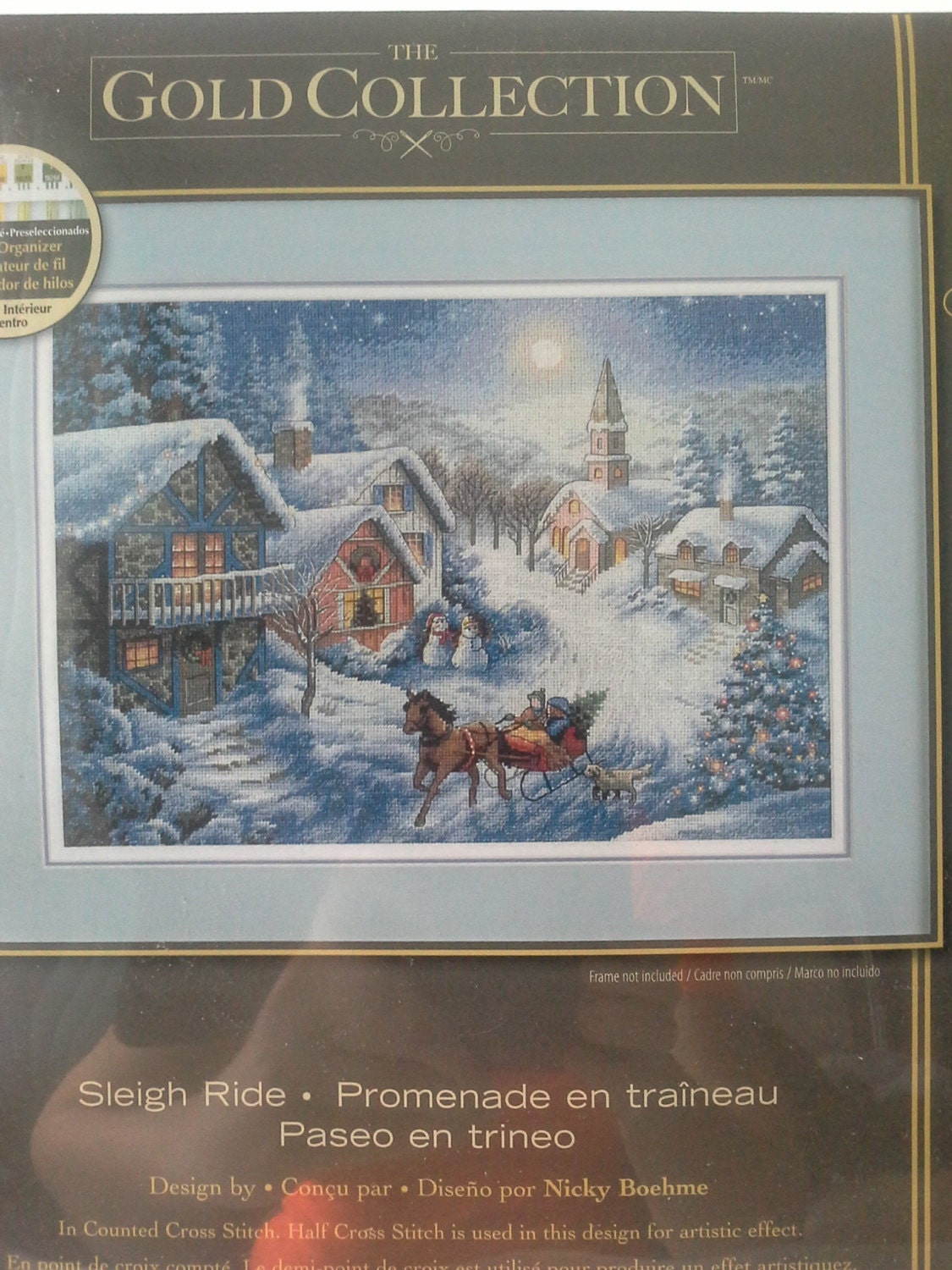 Sleigh ride cross stitch kit by Dimensions