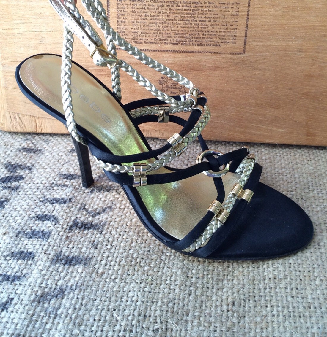 black bebe sandals