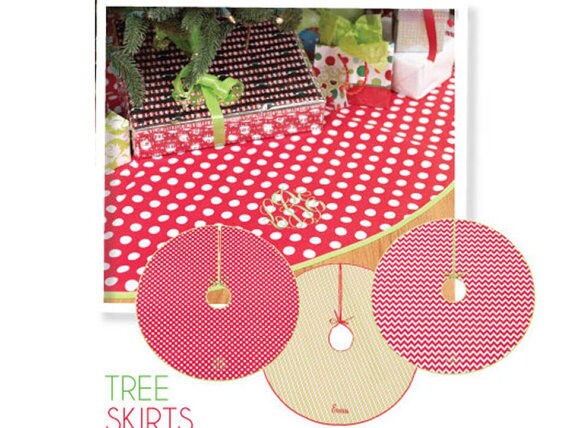 polka dot christmas tree skirt personalized by polka dot christmas tree skirt personalized by
