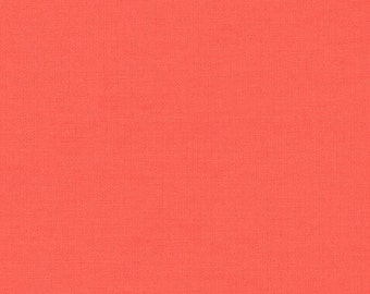 monaluna - coral red solid-Organic Cotton Fabric - low shipping
