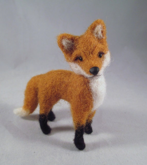 Needle Felted Fox Fox Art Needle Felted Animal Woodland
