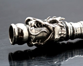 Dragon Cigarette Holder cast in solid bronze or sterling silver NYC