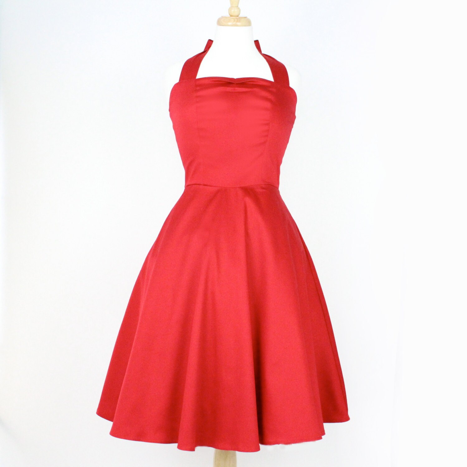 On Sale Red Pinup Full Circle Dress