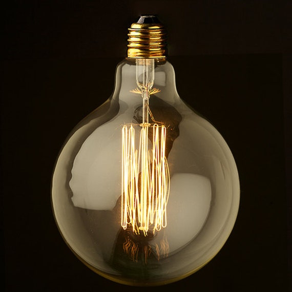XL 5 Inch Antique Globe Light Bulb Vintage Industrial Edison