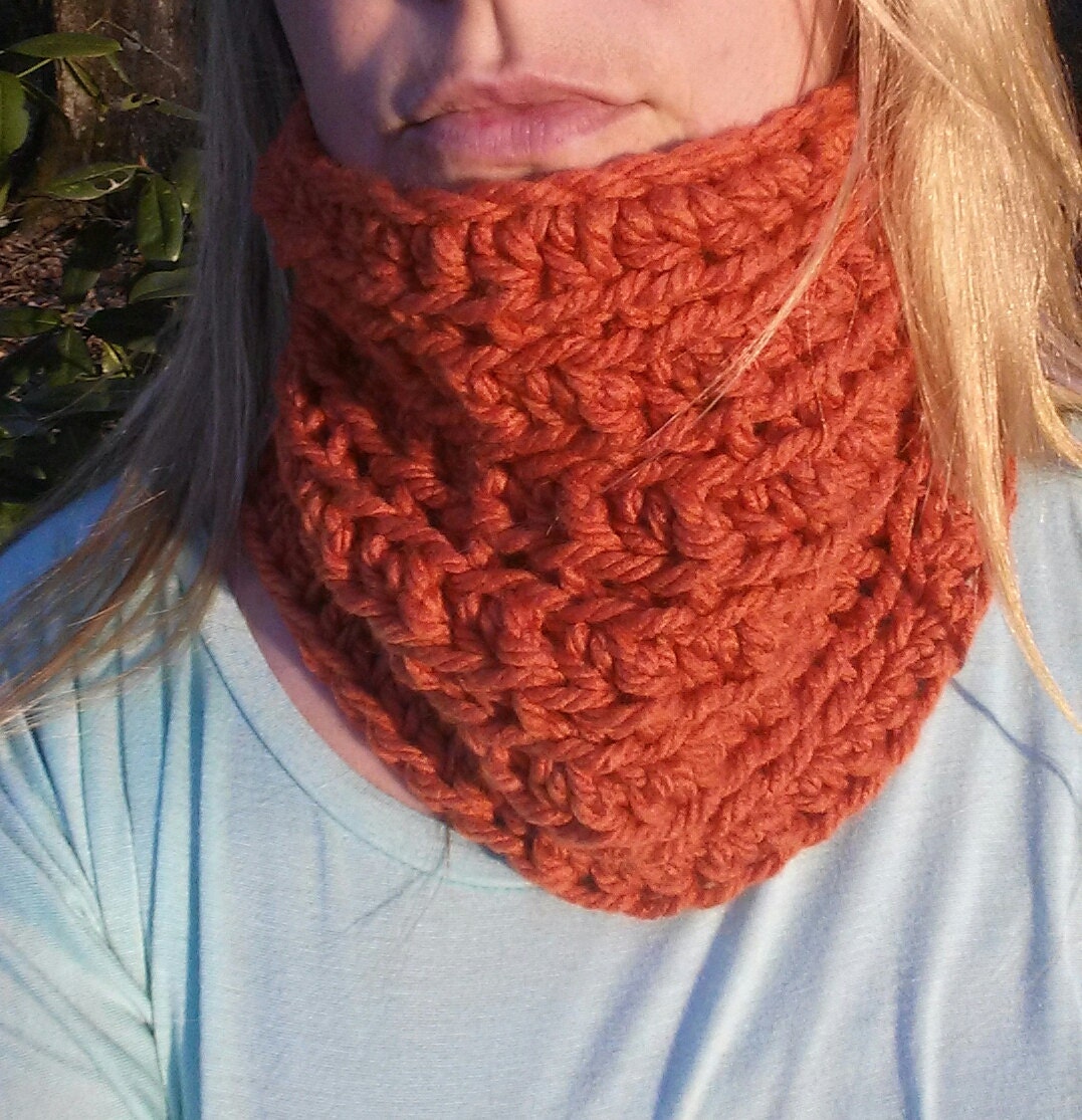 Crochet Orange Neck Gaiter