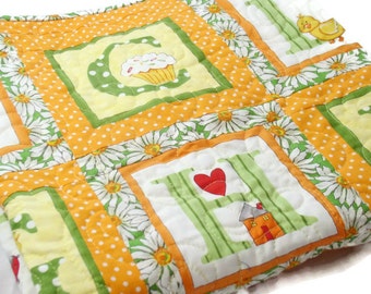 baby quilt animal alphabet Etsy