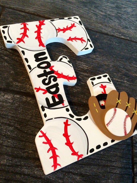 Sport themed letters baseball letters custom by MelanieLupien