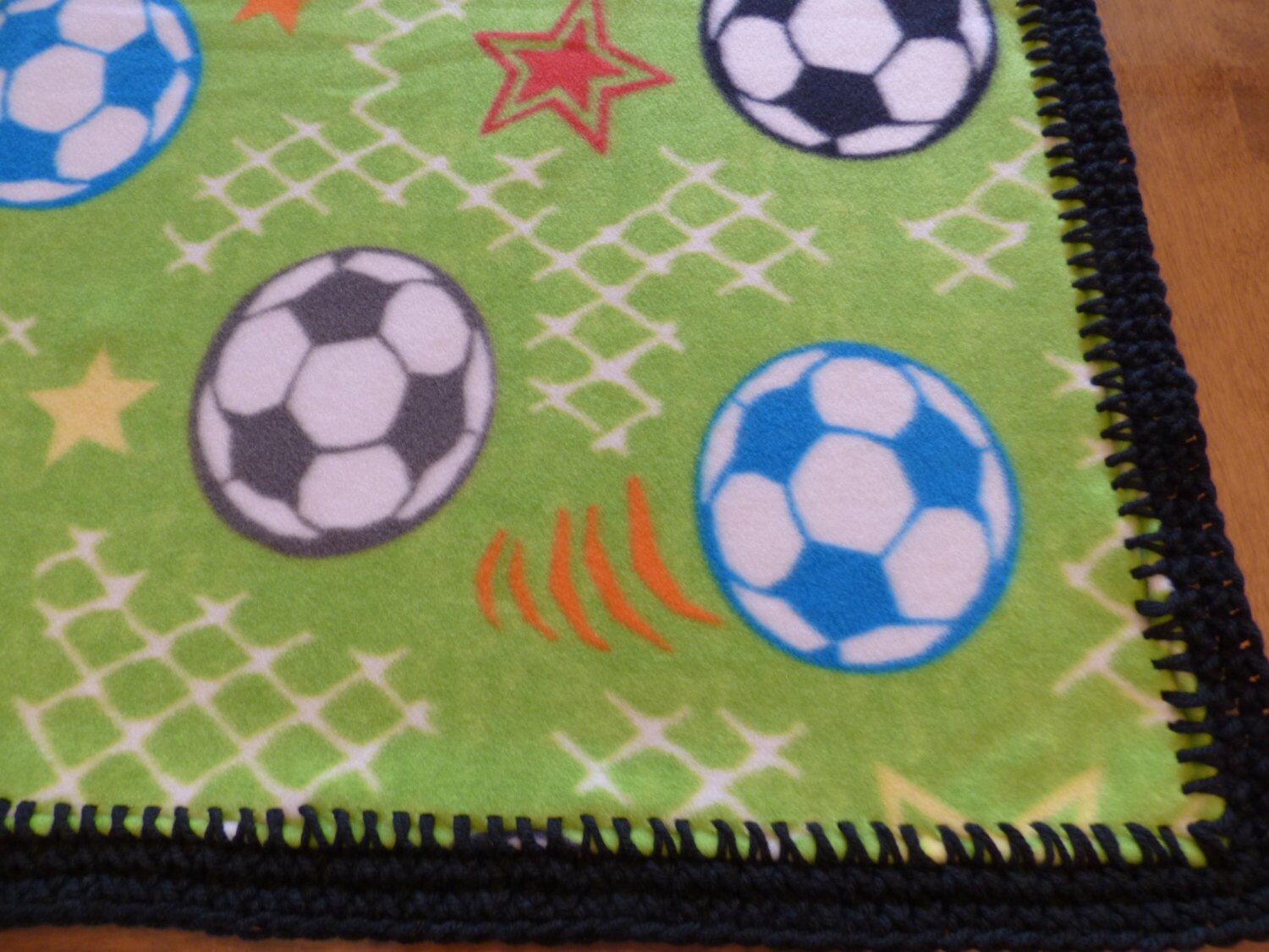 Fleece Blanket fleece throw soccer ball print fleece