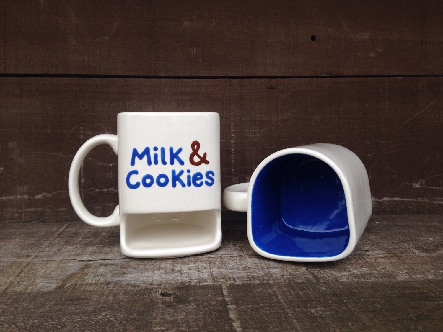 Cookies and Milk Dunk Mug Ceramic Cookie Holder Mug