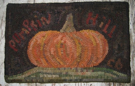 Primitive Rug Hooking Pattern-Pumpkin Hill
