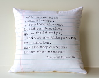 16x16 cushion decorative pillow POEM cushion, 40cm cushion cover Organic cotton,16inch cushion cover, 16x16 pillow, decorative pillow