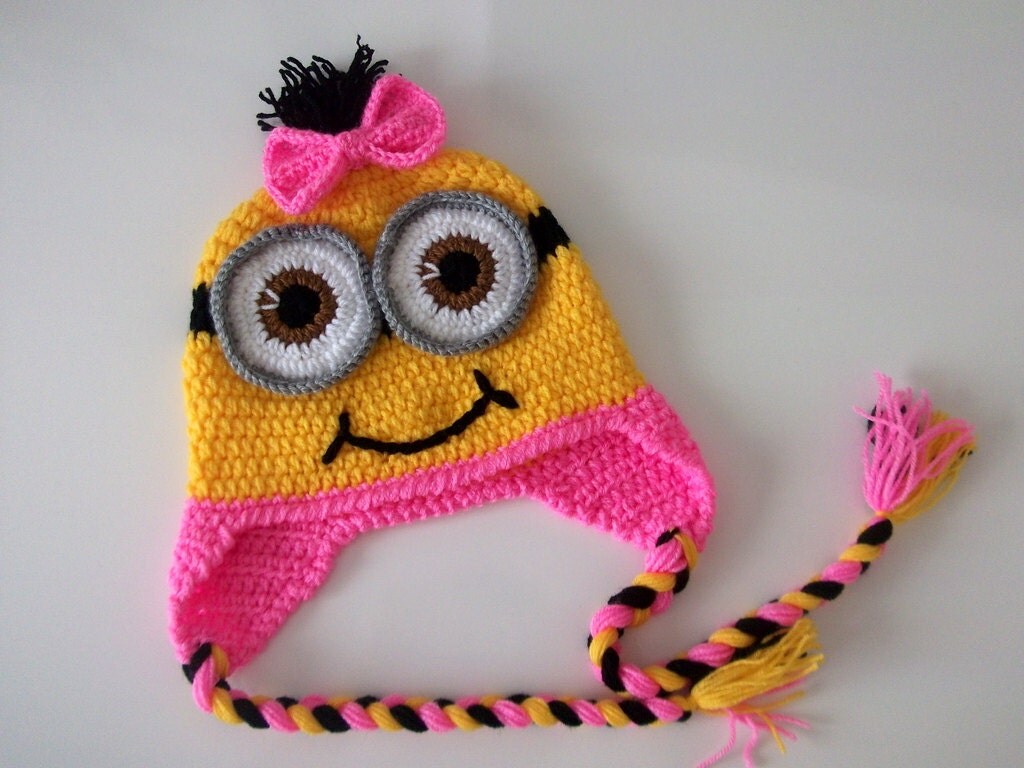 Crochet Girl Minion Hatfull or half by myknittingworld on Etsy