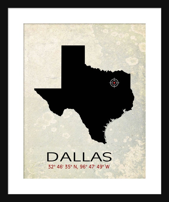 Texas Map With Latitude And Longitude Lines Il 570xN.727755781 Rrn0