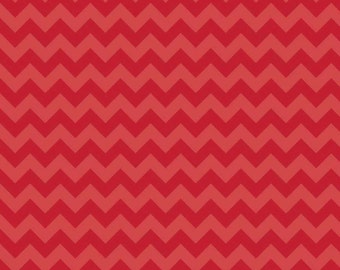 Small Red Chevron 100% Cotton Riley Blake Fabric by the YARD, 3/4, Half and 1/4 Yard Sewing/ Quilting/ Crafting/ Embroidery/ Applique Sewing