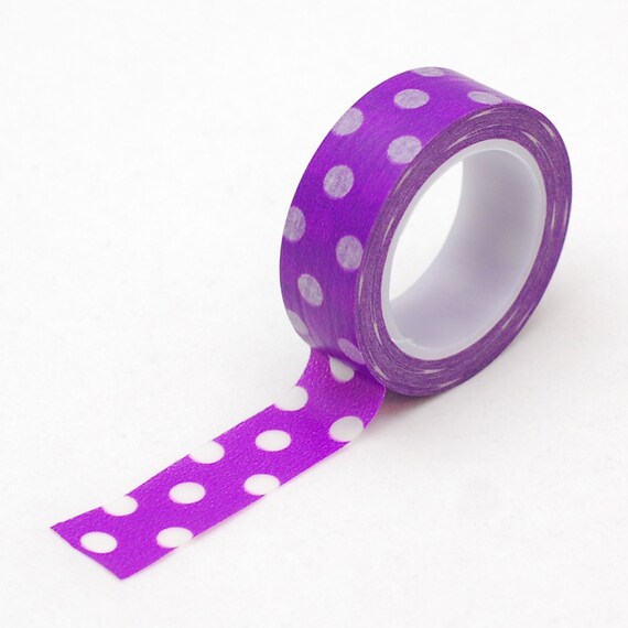 Purple Polka dots Washi Tape Dots Masking Tape by LoveMyTapes