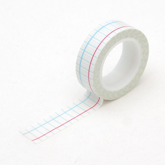 School lined Washi tape - notebook Masking tape - Love My Tapes