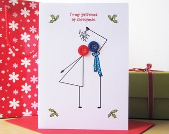 Male Christmas Couple In Love Card Christmas Card by mrsLcards