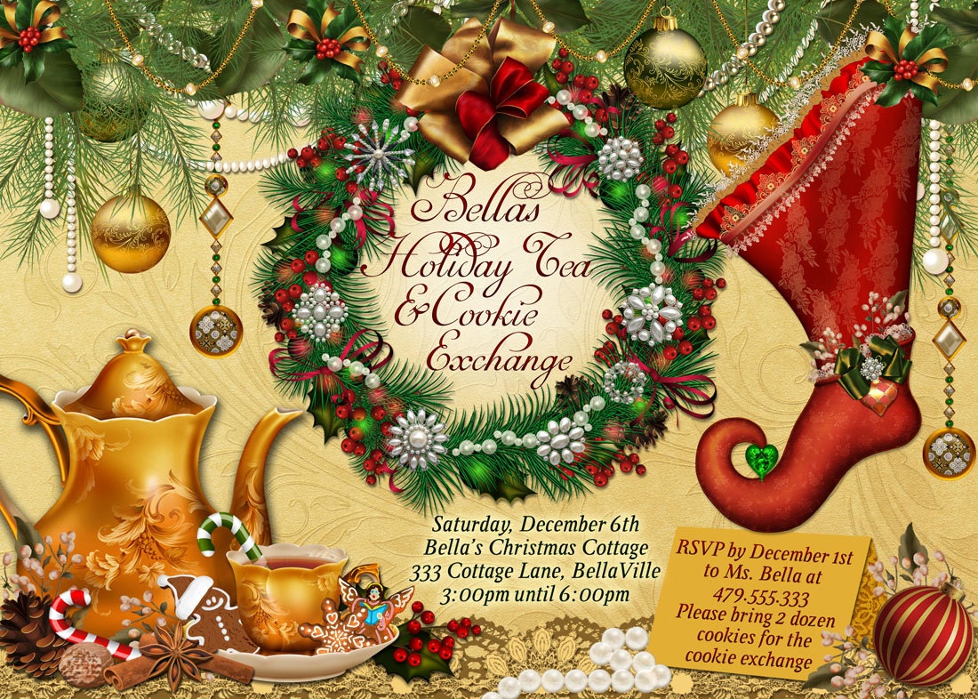 Holiday Tea Party Invitations 10