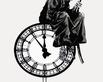 Banksy Print - Reaper Clock - Multiple Paper Sizes