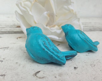 Drawer Pulls / Drawer Knobs / bird knobs, Shabby Chic Knobs / Set of 2 knobs