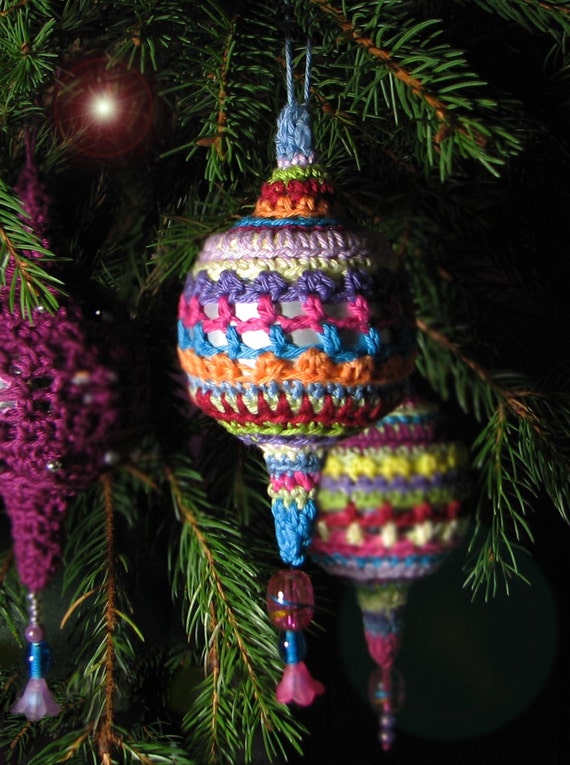 CROCHET PATTERN: Christmas bauble, Moroccan inspired hanging ornament ...