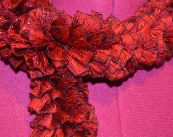Items similar to Red Ruffled Silk Carina Bolero on Etsy