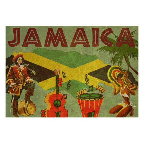 JAMAICA 2F Handmade Leather Passport Cover / Travel Wallet