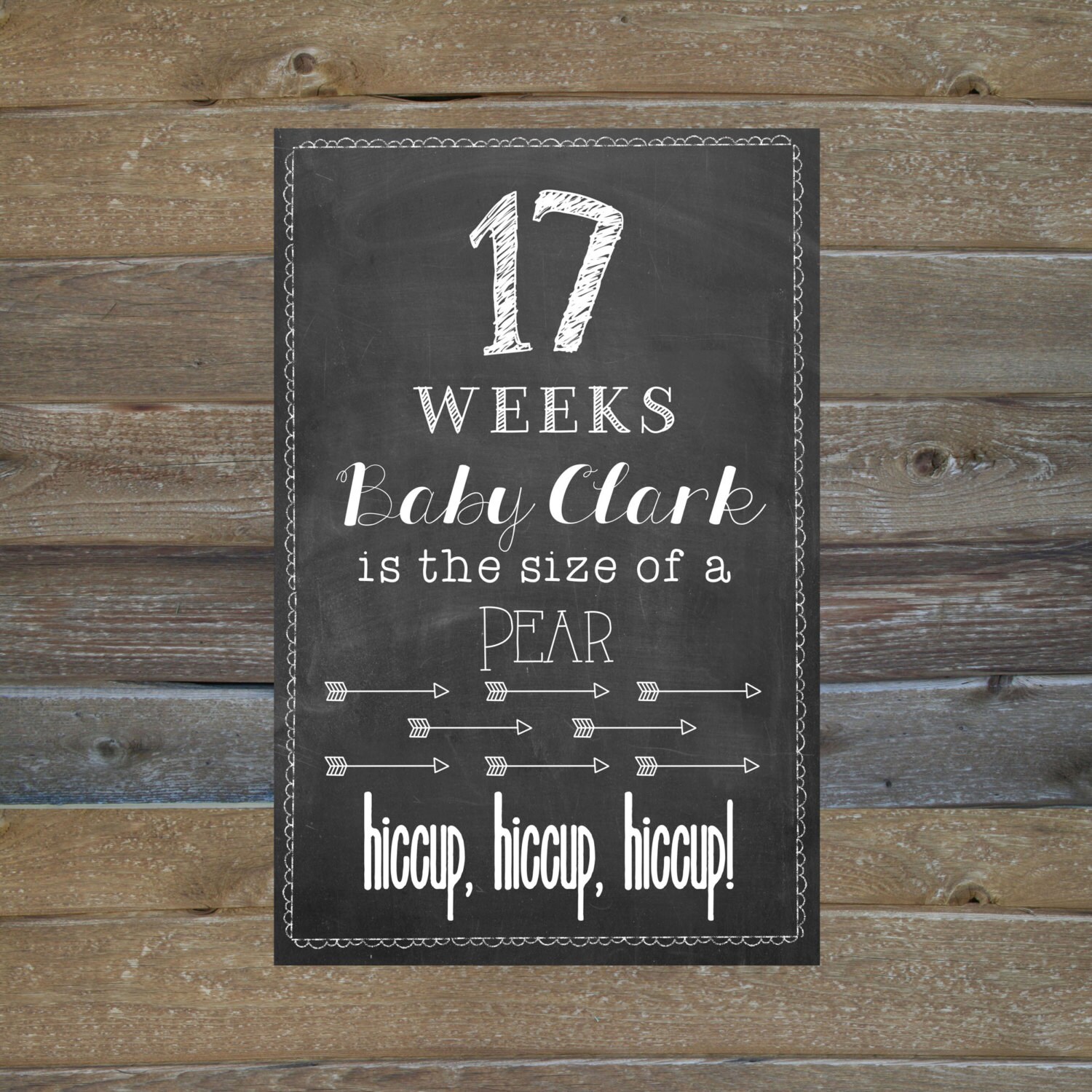 Adorable BIWEEKLY Chalkboard Pregnancy Art On by TheAvocadoSeed