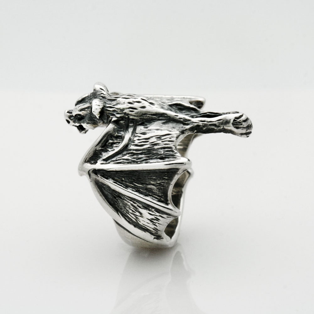 Sterling Silver Bat Ring