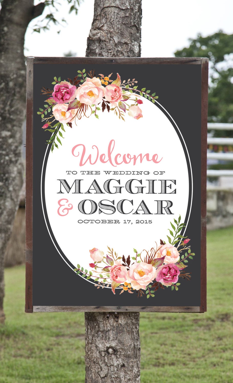 Printable Large Wedding Sign Welcome By Yellowbrickgraphics