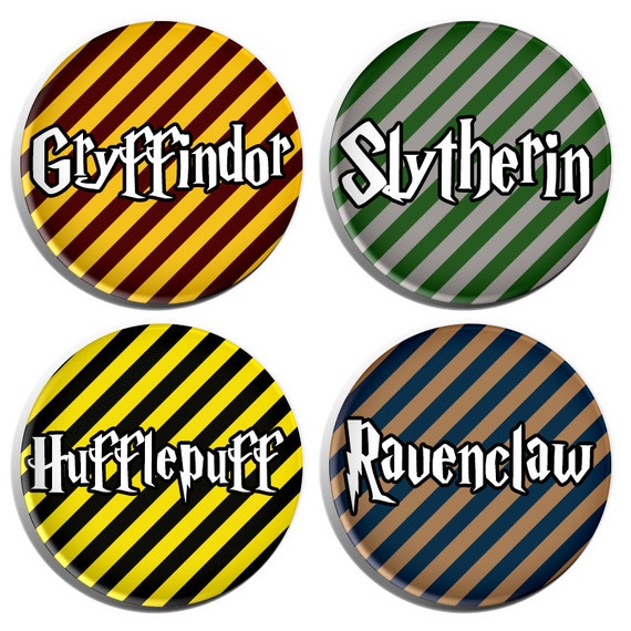 Harry Potter Hogwarts House Colors and Names by ButtonPinBee