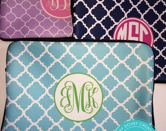 Personalized Laptop Sleeve - Monogram Laptop Case - MacBook Sleeve - Choose Colors