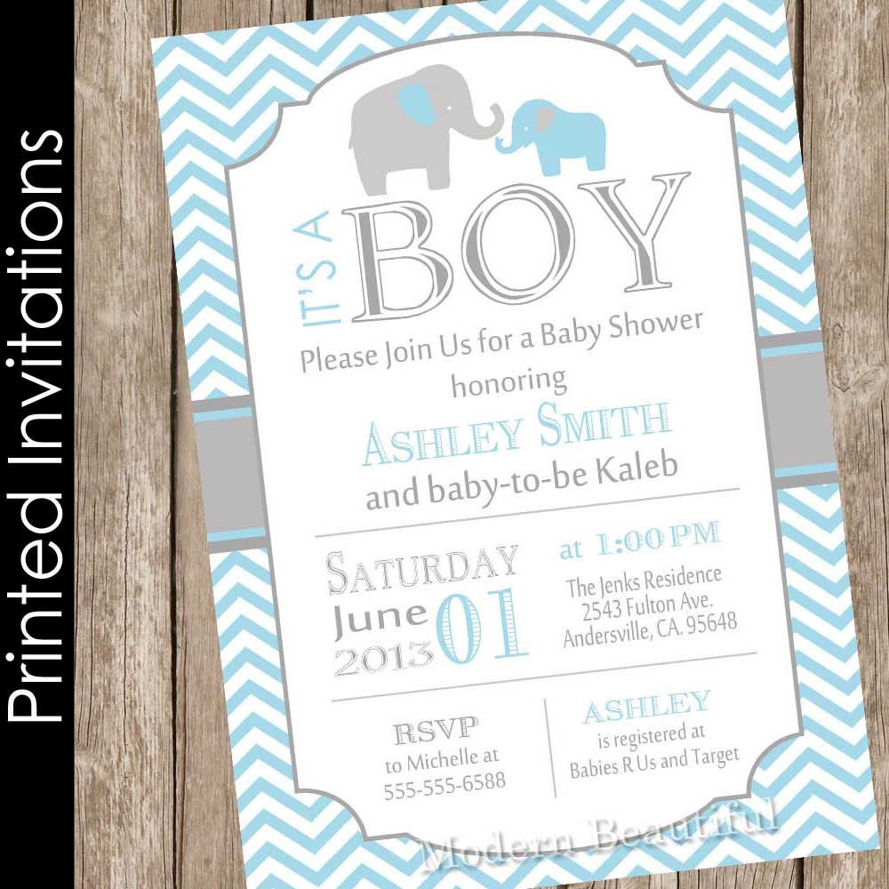 Printed Baby Shower Invitations 2