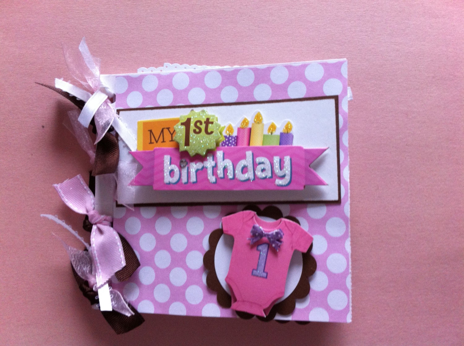 Baby s First Birthday Scrapbook Album Baby Girl First