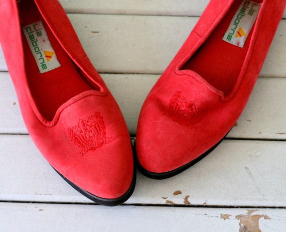 flat red shoes size 6