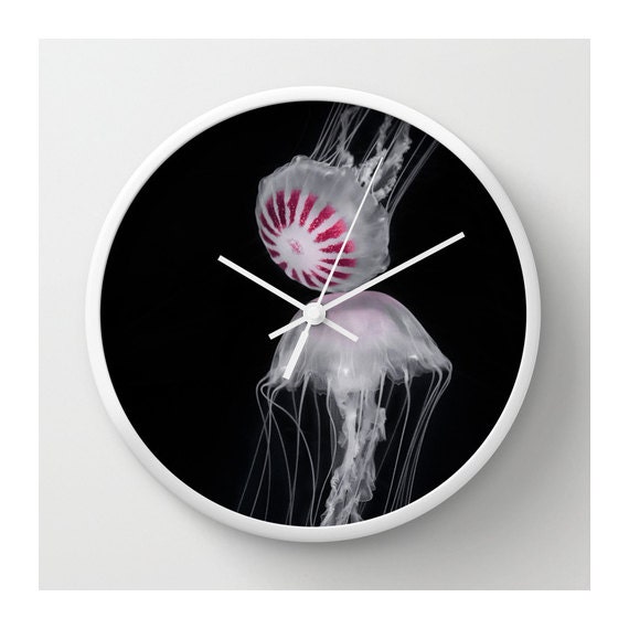 Two Medusa Jellyfish Wall Clock by VQSTUDIO on Etsy