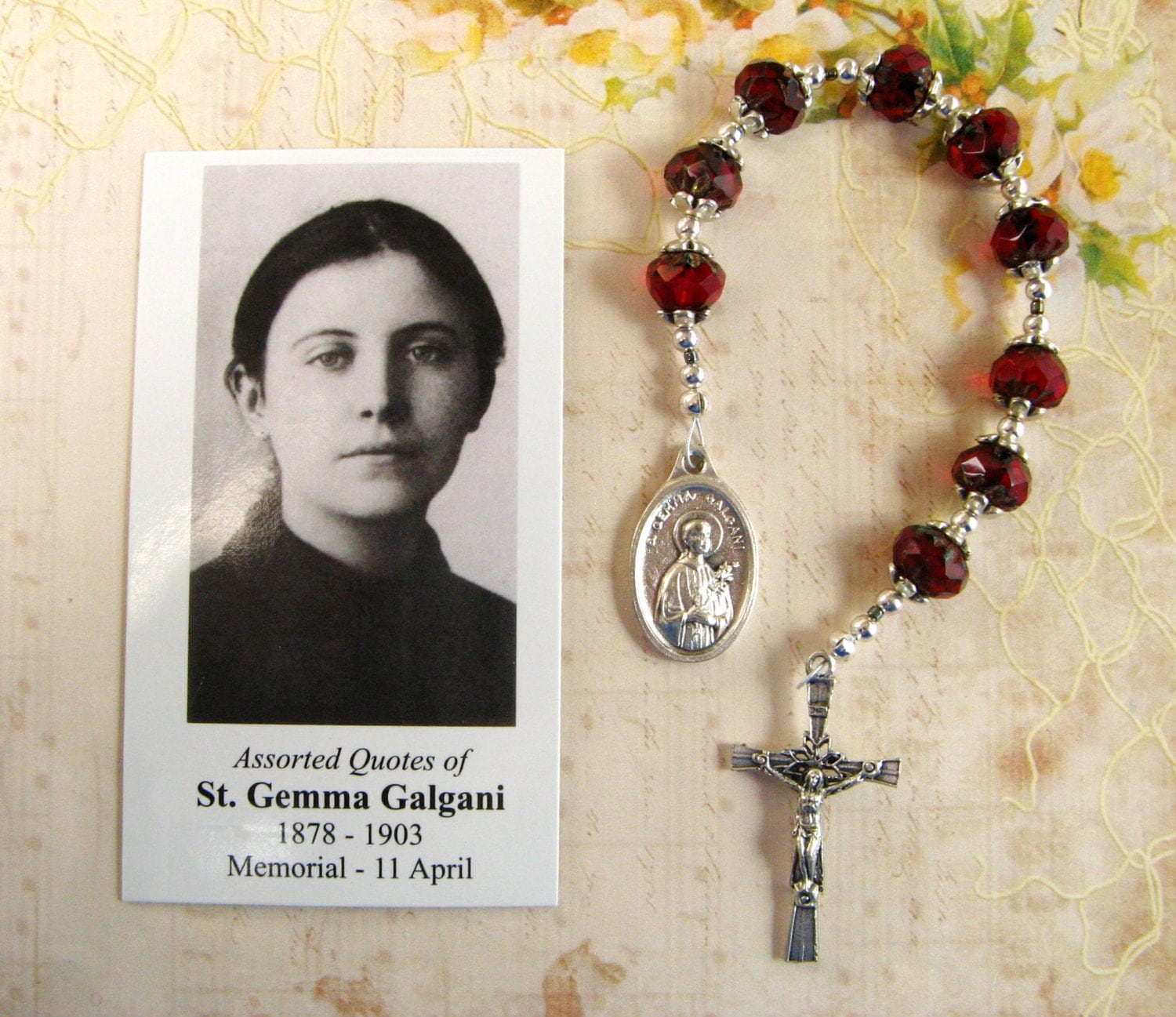 Chaplet of St. Gemma Galgani Mystic Daughter of by RachelRode