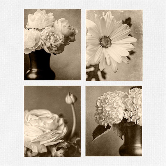 Sepia Print or Canvas Wrap Set Sepia Art Sepia Decor Sepia