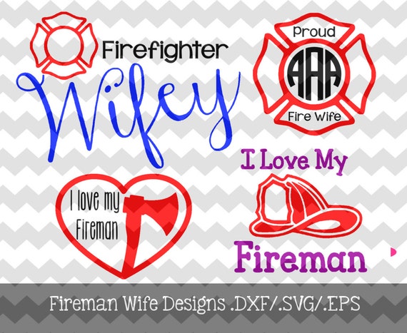 Download Items similar to Fireman Wife Decal Designs.DXF/.SVG/.EPS ...