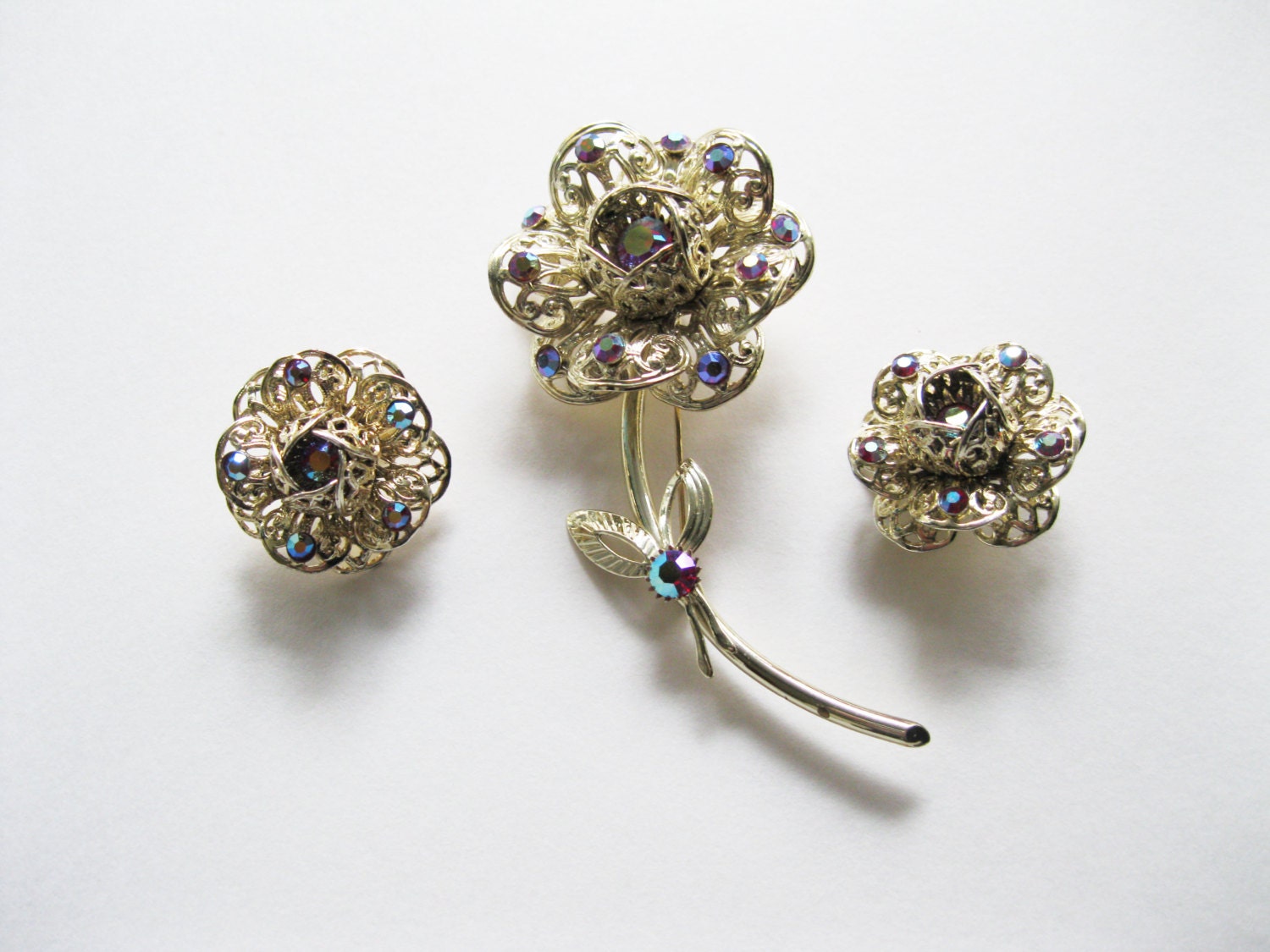 Fashion Flower Sarah Coventry Brooch and by TheSnapDragonsLair