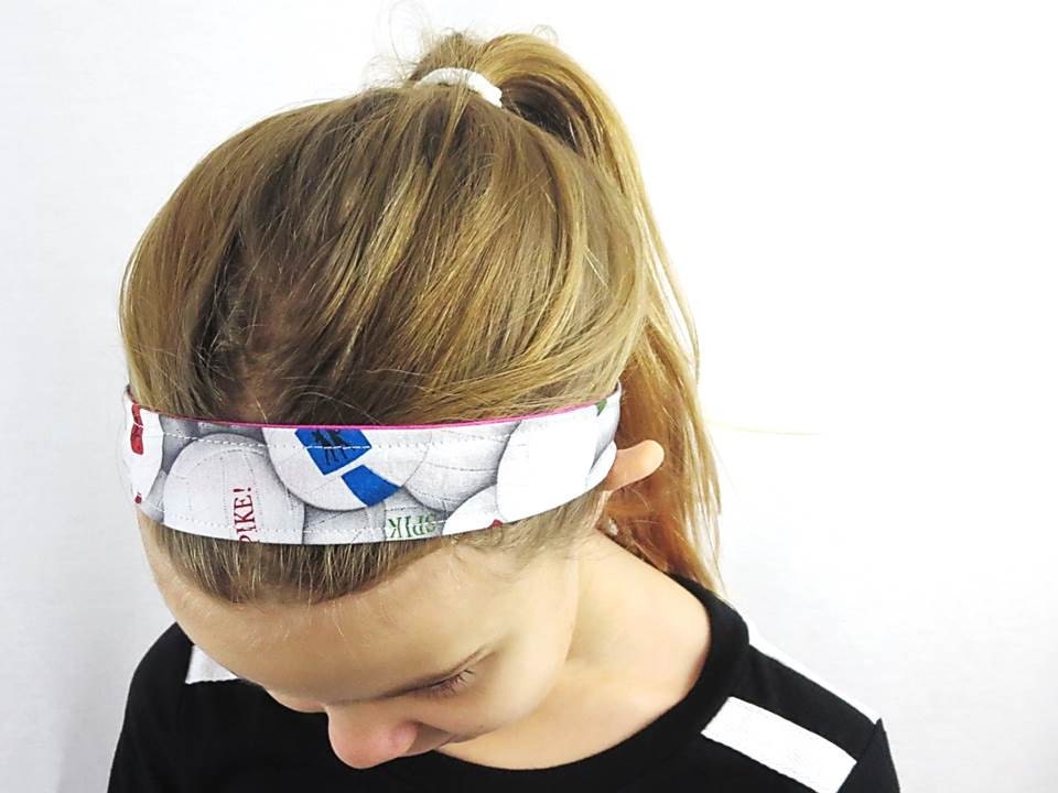volleyball fabric headband for girls sports fashion accessory.