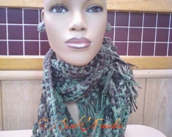 Instant Download PATTERN ONLY Easy Crochet Fringed Cowl and Infinity Scarf Pattern permission to sell finished products