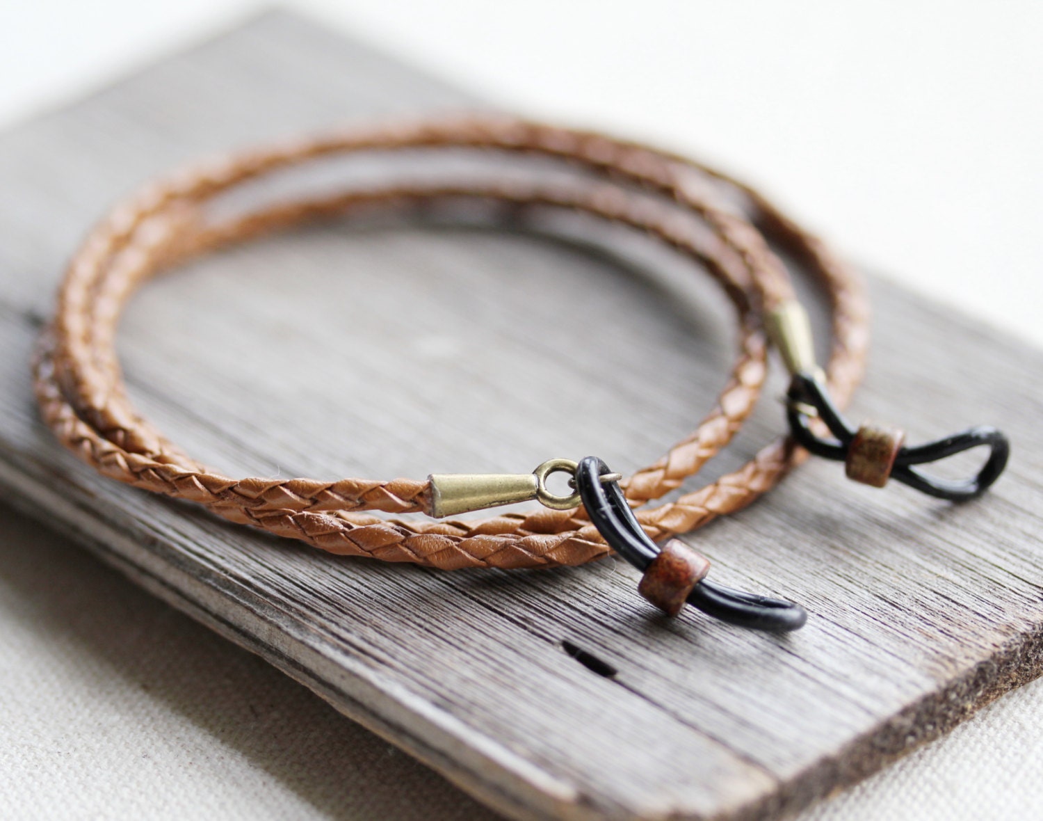 Rustic Leather Eyeglass Chain Men Lanyard Leather Lanyard