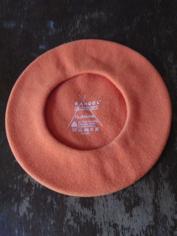 Vintage retro 1990s Kangol burnt orange wool by ohyouhandsomedevil