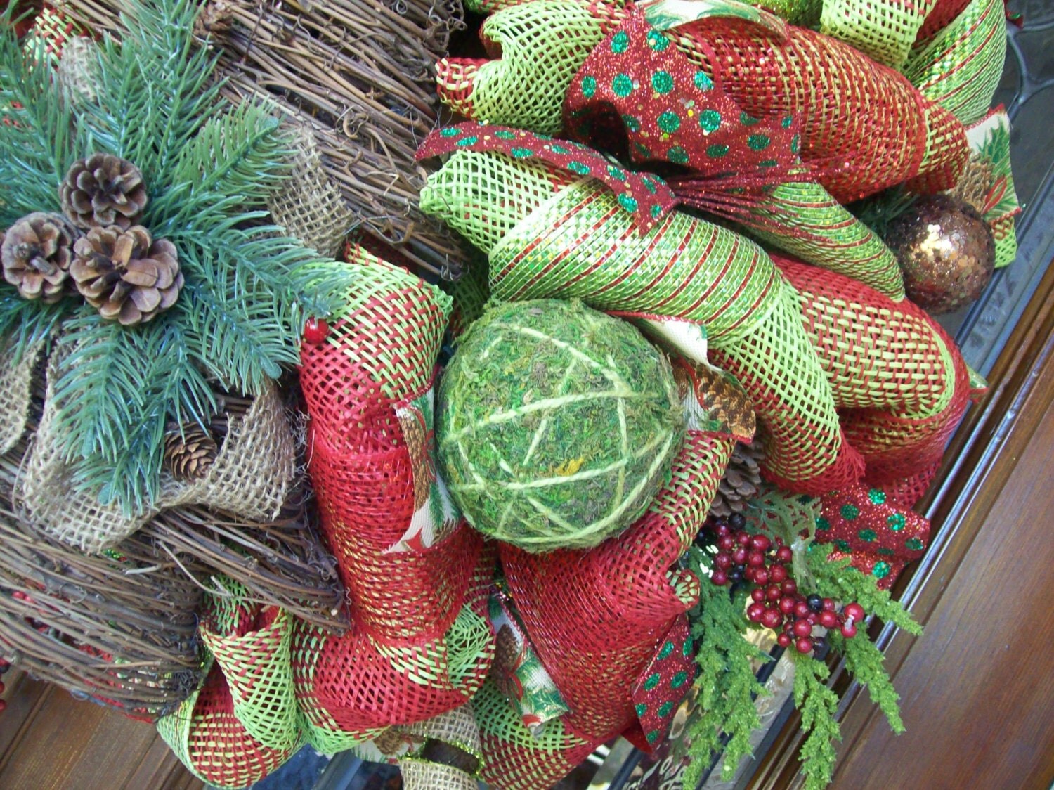Wicker Tree Christmas Wreath