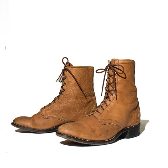 laced roper boots