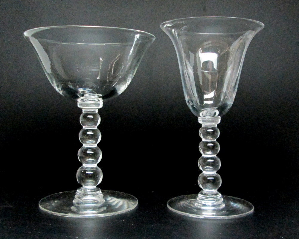 2 glasses CANDLEWICK by imperial wine sherry elegant crystal
