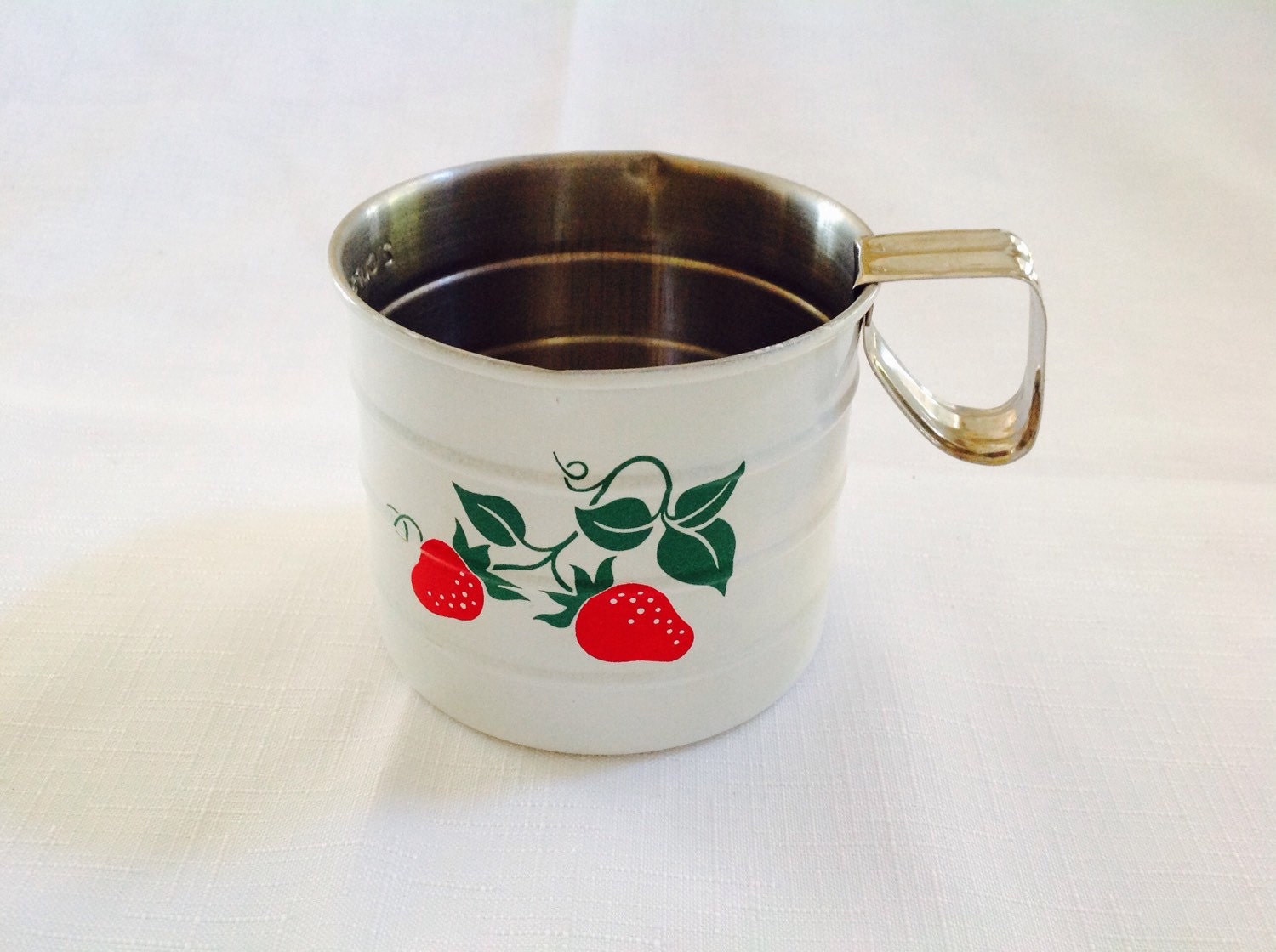 VIntage Metal Strawberry Measuring Cup by hazelandlauren on Etsy