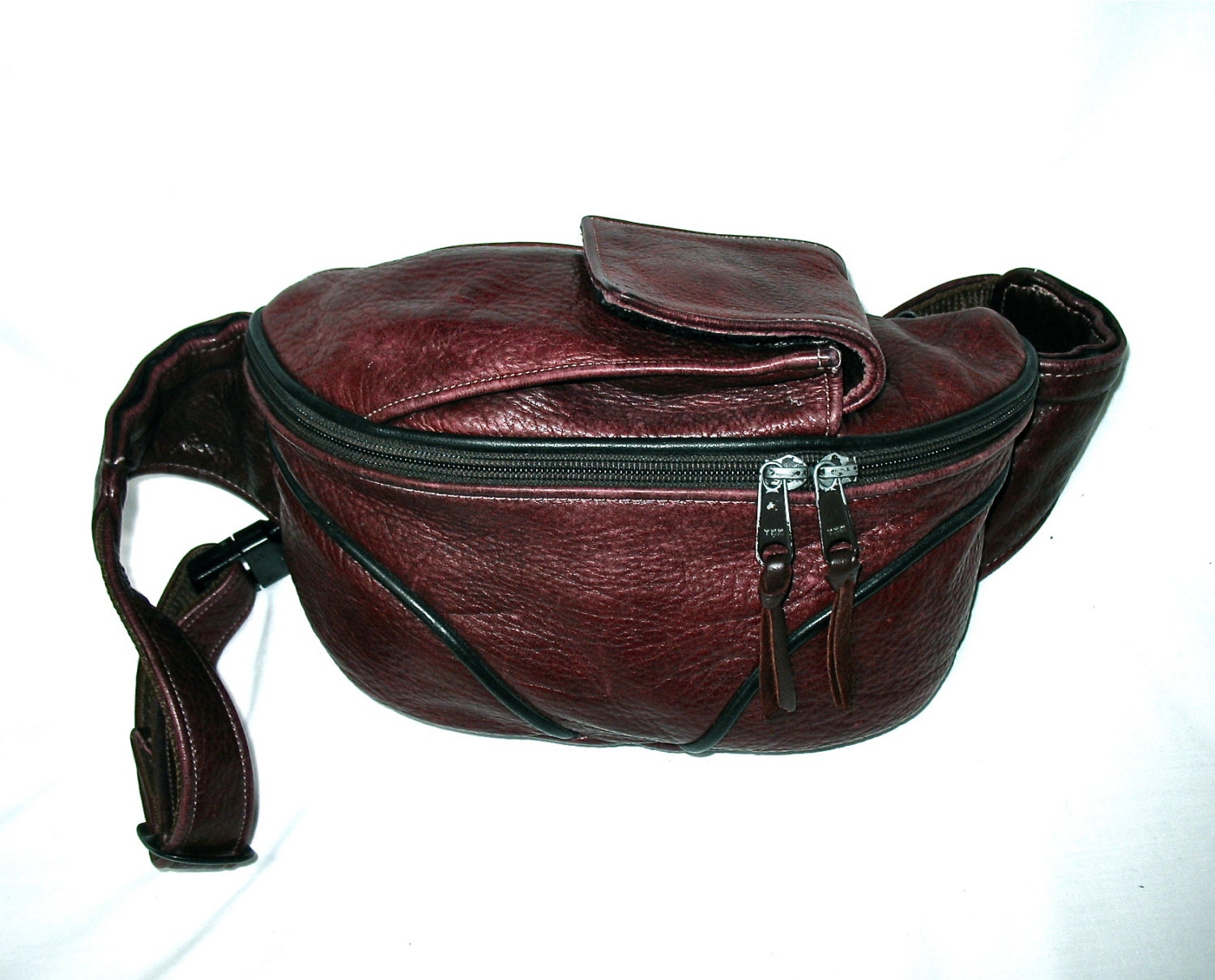 Soft Leather Fanny Pack Hip Bag waist bag Large Brown