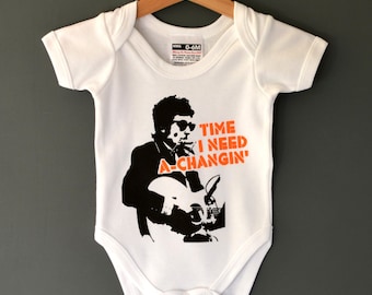 Time I Need A Changin' - Bob Dylan Baby Onesie. Alternative baby Bodysuit / Cool Baby gift. Bestseller.